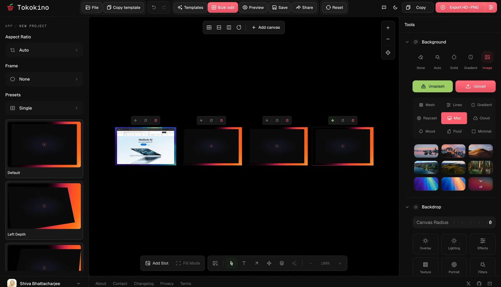 Tokokino editor: Bulk edit: build a whole set of visuals on one board